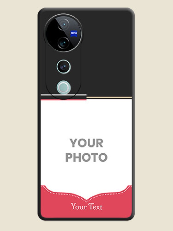 Custom Classic Plain Design with Name On Space Black Custom Soft Matte Mobile Back Cover - Vivo V40 Pro 5G - alternate view