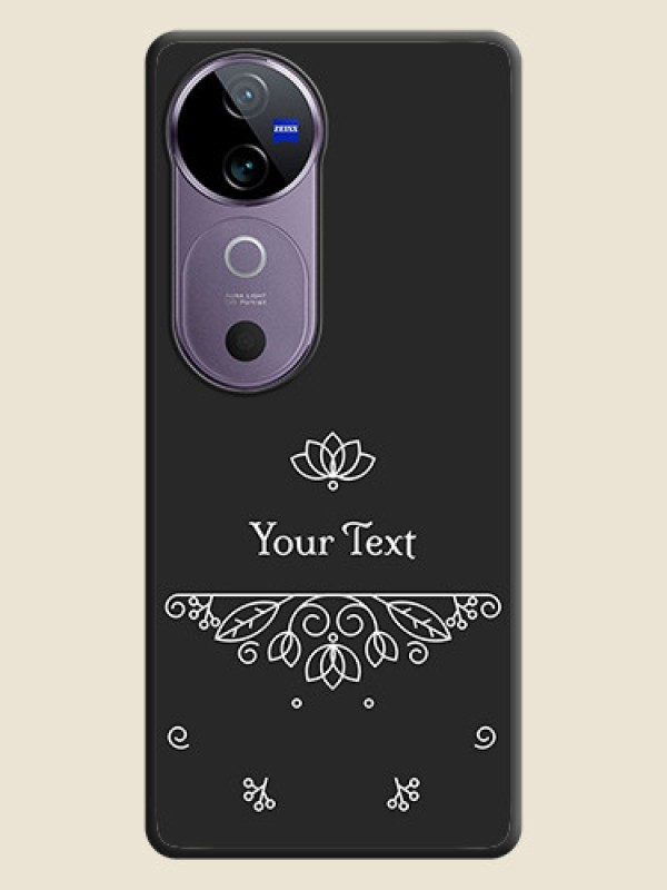 Custom Lotus Garden Custom Text On Space Black Custom Soft Matte Mobile Back Cover - Vivo V40 Pro 5G - alternate view