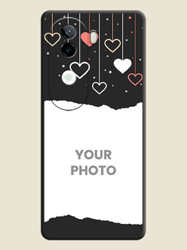 Custom Love Hangings with Splash Wave Picture On Space Black Custom Soft Matte Mobile Back Cover - Vivo V40e 5G - alternate view