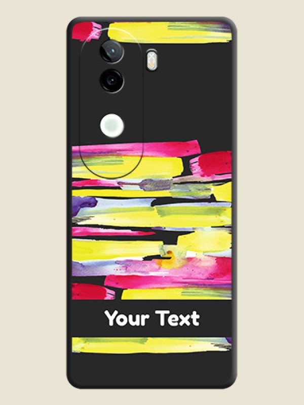 Custom Brush Coloured On Space Black Custom Soft Matte Mobile Back Cover - Vivo V40e 5G - alternate view