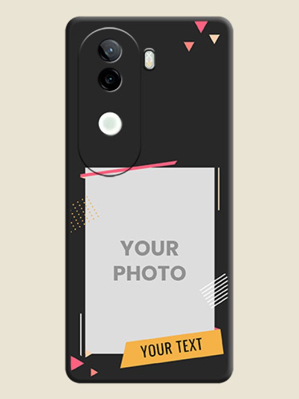 Custom Photo Frame with Triangle Small Dots on Photo On Space Black Custom Soft Matte Mobile Back Cover - Vivo V40e 5G - alternate view