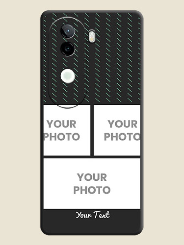 Custom Cross Dotted Pattern with 2 Image Holder On Space Black Custom Soft Matte Mobile Back Cover - Vivo V40e 5G - alternate view