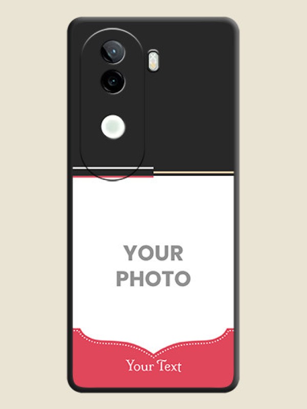 Custom Classic Plain Design with Name On Space Black Custom Soft Matte Mobile Back Cover - Vivo V40e 5G - alternate view
