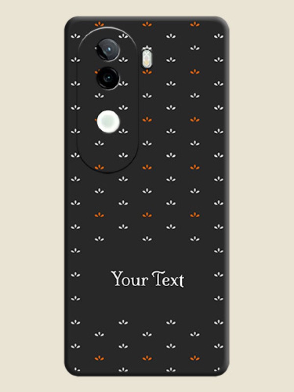 Custom Simple Pattern With Custom Text On Space Black Custom Soft Matte Mobile Back Cover - Vivo V40e 5G - alternate view