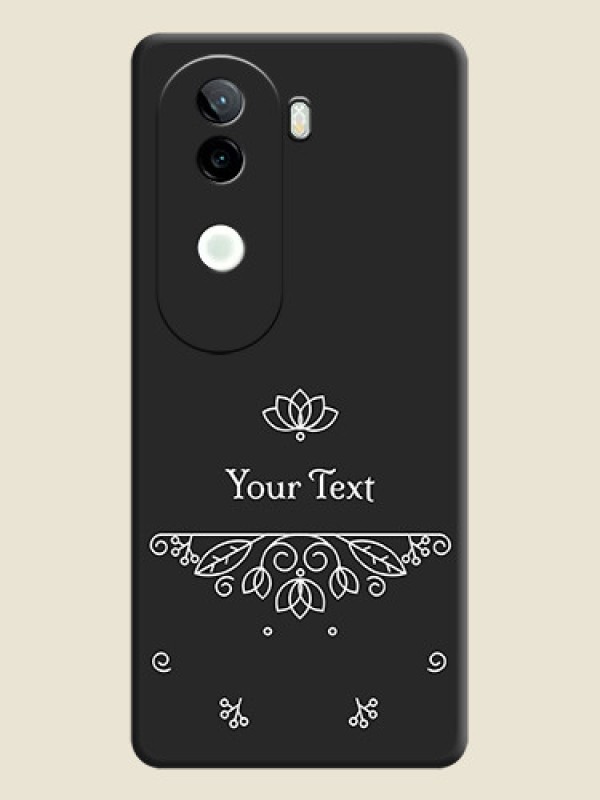Custom Lotus Garden Custom Text On Space Black Custom Soft Matte Mobile Back Cover - Vivo V40e 5G - alternate view