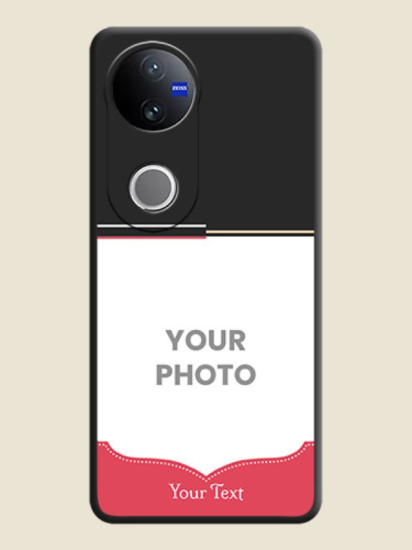 Custom Classic Plain Design with Name On Space Black Custom Soft Matte Mobile Back Cover - Vivo V50e 5G - alternate view