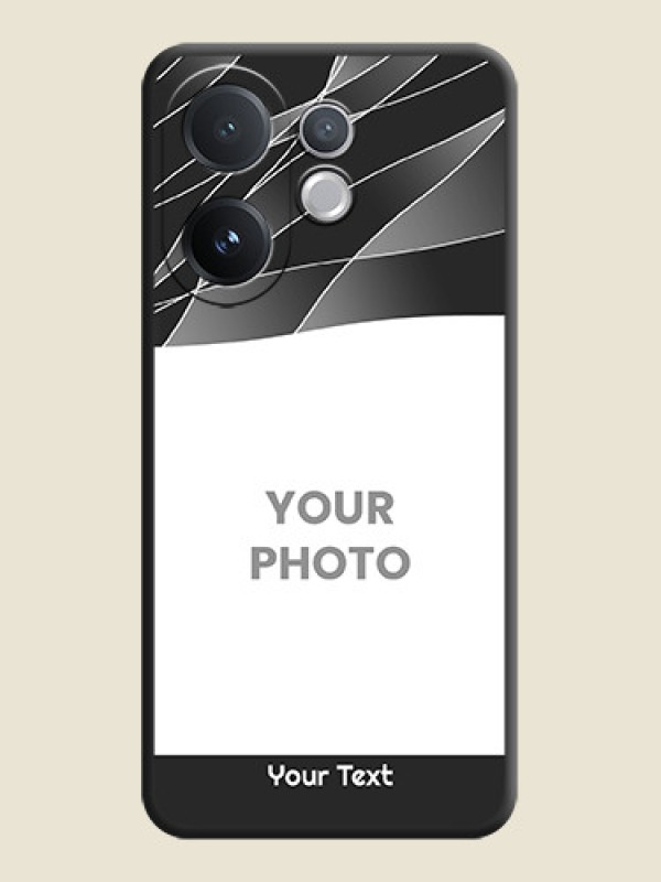 Custom Mixed Wave Lines on Photo On Space Black Custom Soft Matte Mobile Back Cover - Vivo V60 5G - alternate view