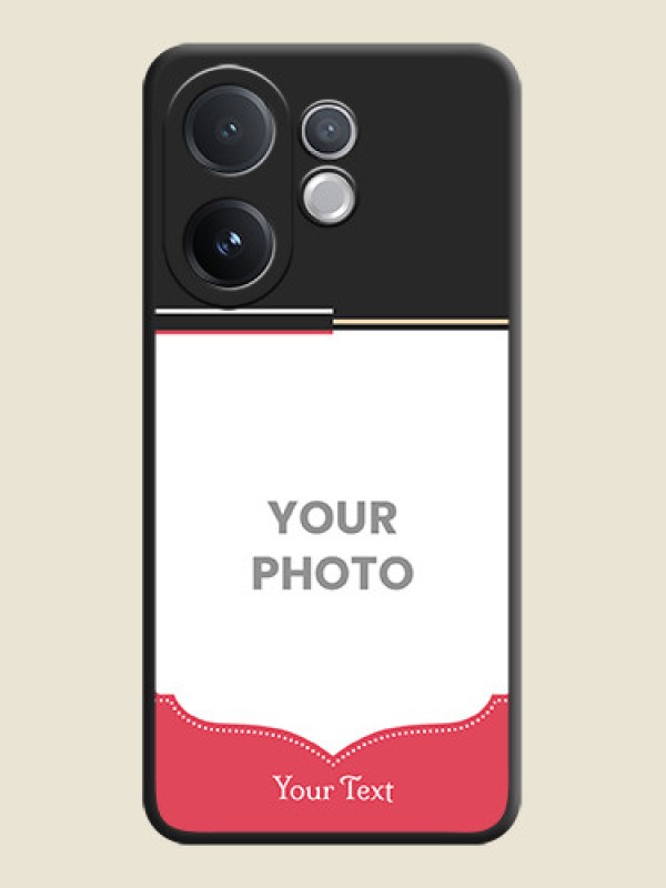 Custom Classic Plain Design with Name On Space Black Custom Soft Matte Mobile Back Cover - Vivo V60 5G - alternate view