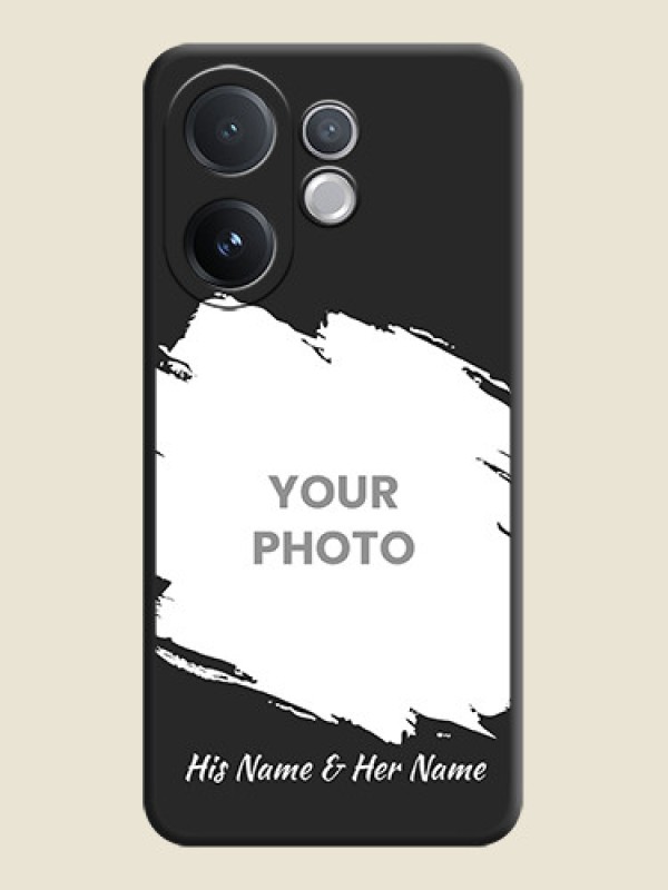 Custom Grunge Brush Strokes on Photo On Space Black Custom Soft Matte Mobile Back Cover - Vivo V60 5G - alternate view
