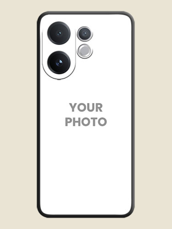 Custom Full Single Pic Upload On Space Black Custom Soft Matte Mobile Back Cover - Vivo V60 5G - alternate view