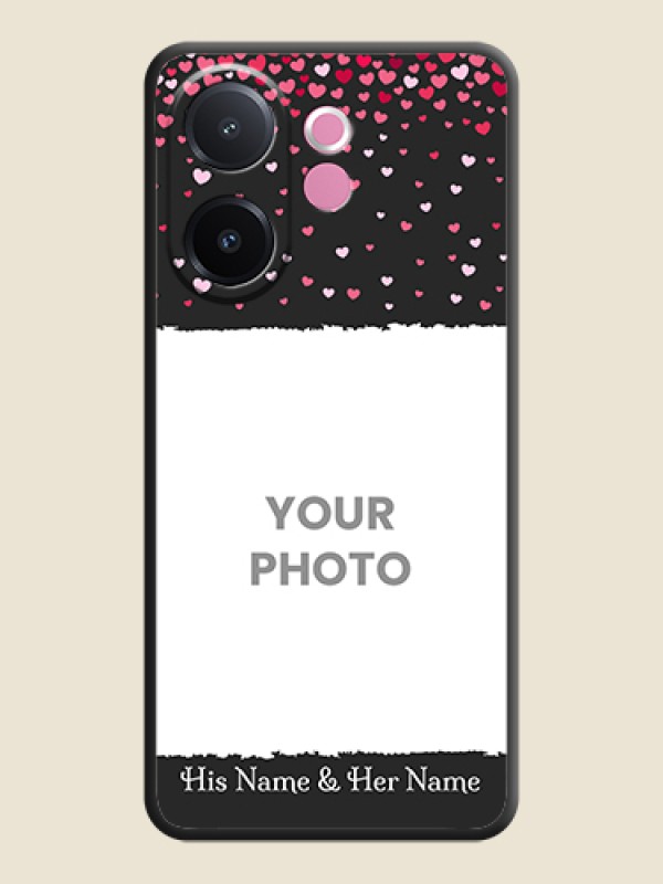Custom Fall in Love with Your Partner on Photo On Space Black Custom Soft Matte Mobile Back Cover - Vivo V60e 5G - alternate view