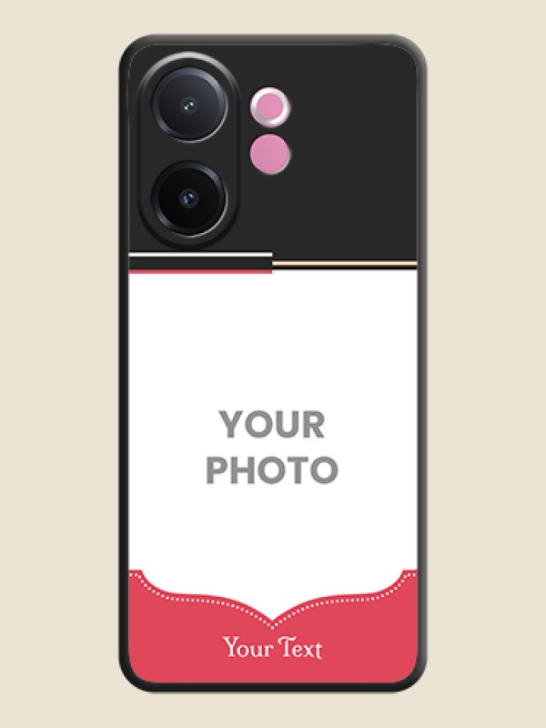 Custom Classic Plain Design with Name On Space Black Custom Soft Matte Mobile Back Cover - Vivo V60e 5G - alternate view