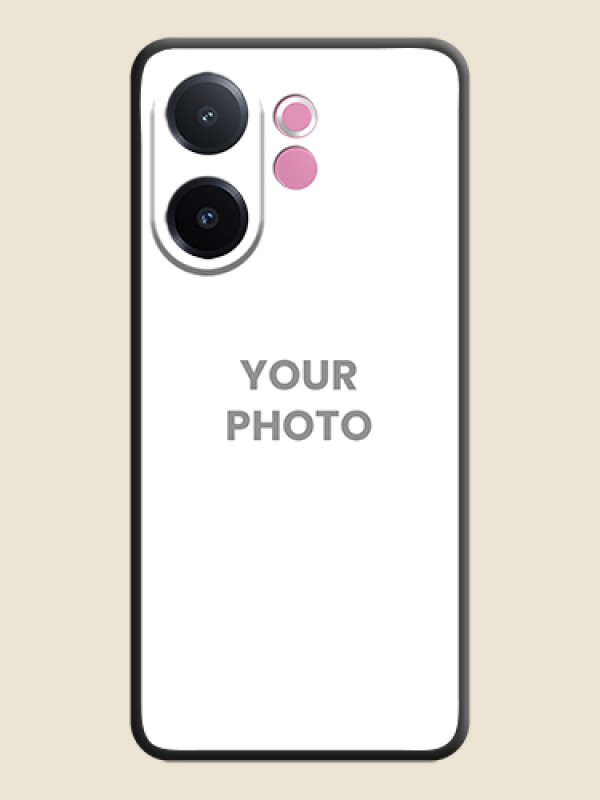 Custom Full Single Pic Upload On Space Black Custom Soft Matte Mobile Back Cover - Vivo V60e 5G - alternate view