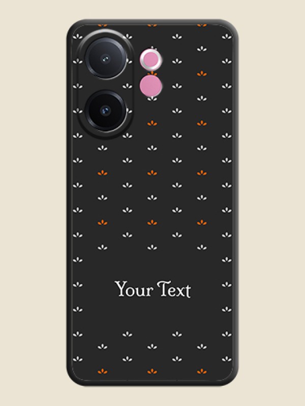 Custom Simple Pattern With Custom Text On Space Black Custom Soft Matte Mobile Back Cover - Vivo V60e 5G - alternate view