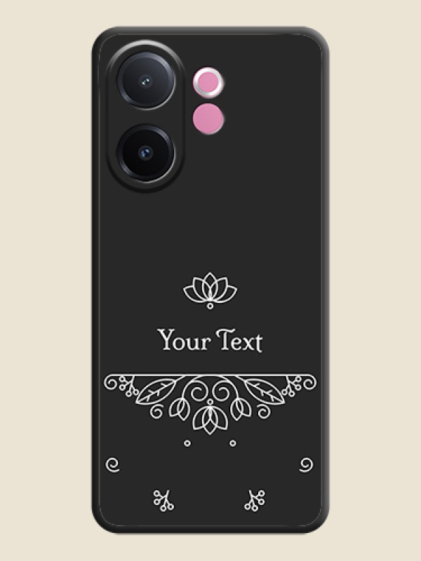 Custom Lotus Garden Custom Text On Space Black Custom Soft Matte Mobile Back Cover - Vivo V60e 5G - alternate view