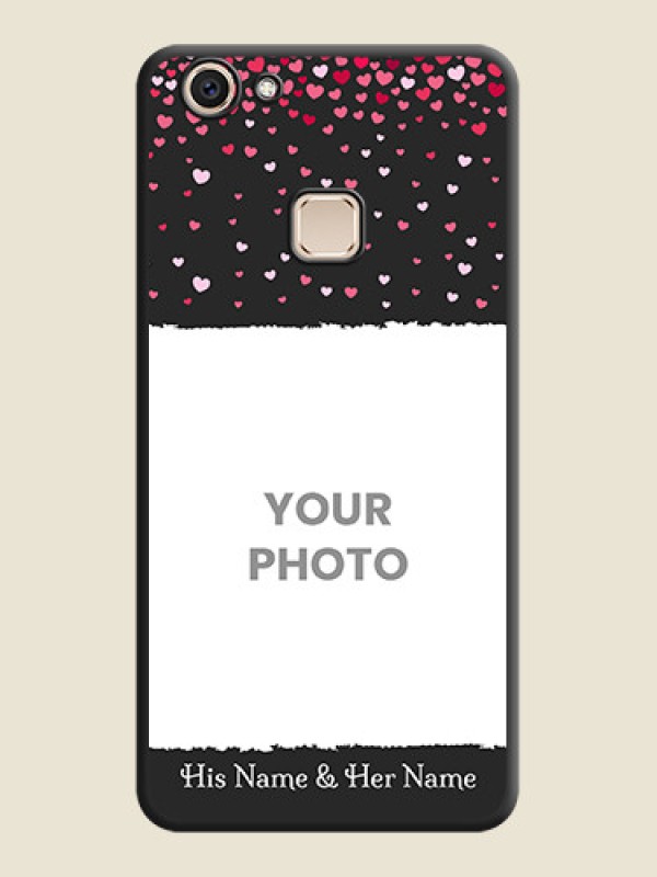 Custom Fall in Love with Your Partner on Photo On Space Black Custom Soft Matte Mobile Back Cover - Vivo V7 Plus - alternate view