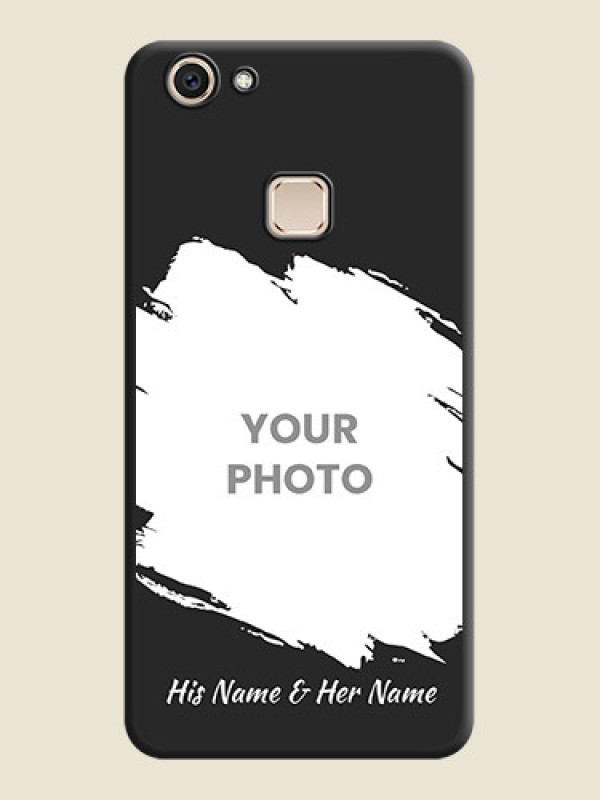 Custom Grunge Brush Strokes on Photo  On Space Black Custom Soft Matte Mobile Back Cover - Vivo V7 Plus - alternate view