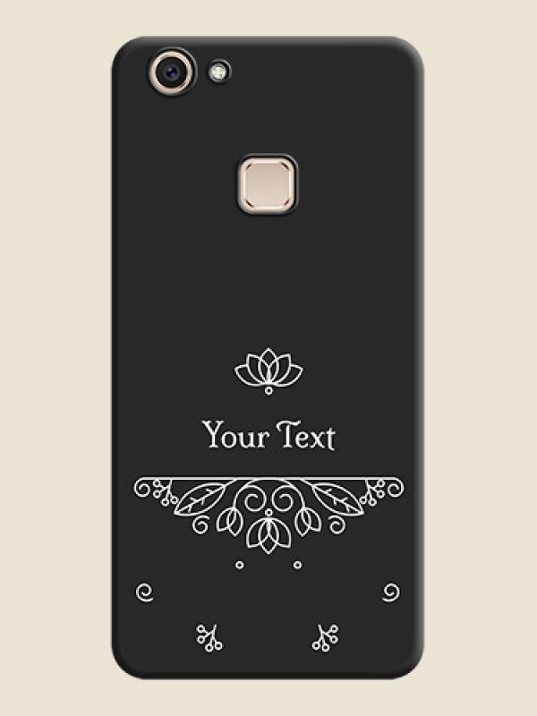Custom Lotus Garden Custom Text On Space Black Custom Soft Matte Mobile Back Cover - Vivo V7 Plus - alternate view