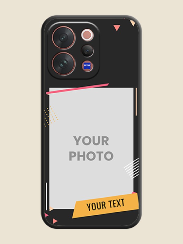 Custom Photo Frame with Triangle Small Dots on Photo On Space Black Custom Soft Matte Mobile Back Cover - Vivo V70 5G - alternate view