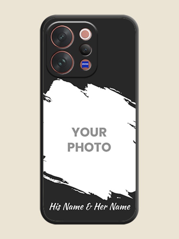 Custom Grunge Brush Strokes on Photo On Space Black Custom Soft Matte Mobile Back Cover - Vivo V70 5G - alternate view