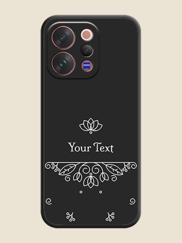 Custom Lotus Garden Custom Text On Space Black Custom Soft Matte Mobile Back Cover - Vivo V70 Elite 5G - alternate view