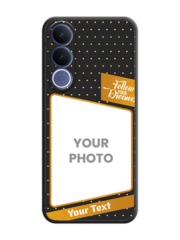 Custom Follow Your Dreams with White Dots On Space Black Custom Soft Matte Mobile Back Cover - Vivo V70 Fe 5G - alternate view
