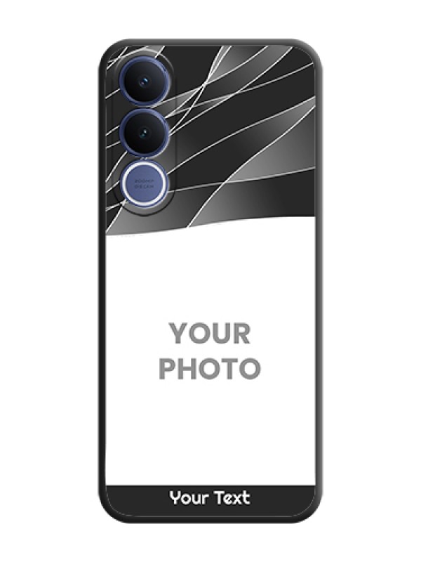 Custom Mixed Wave Lines on Photo On Space Black Custom Soft Matte Mobile Back Cover - Vivo V70 Fe 5G - alternate view