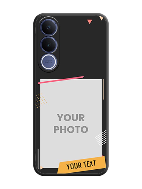 Custom Photo Frame with Triangle Small Dots on Photo On Space Black Custom Soft Matte Mobile Back Cover - Vivo V70 Fe 5G - alternate view