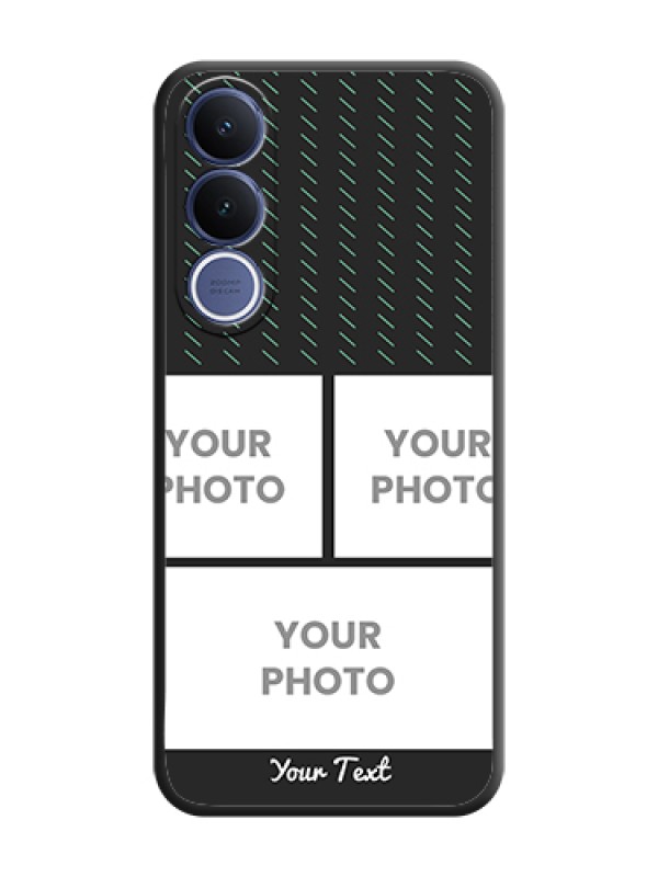 Custom Cross Dotted Pattern with 2 Image Holder On Space Black Custom Soft Matte Mobile Back Cover - Vivo V70 Fe 5G - alternate view