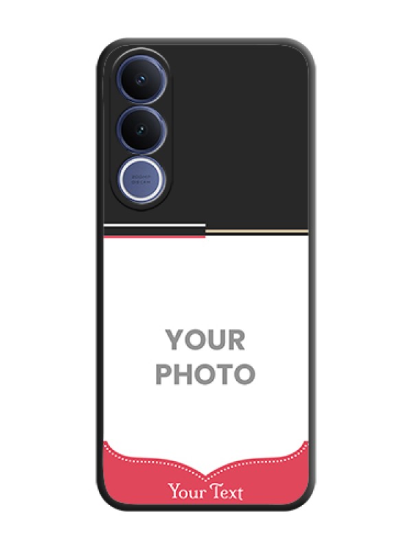 Custom Classic Plain Design with Name On Space Black Custom Soft Matte Mobile Back Cover - Vivo V70 Fe 5G - alternate view