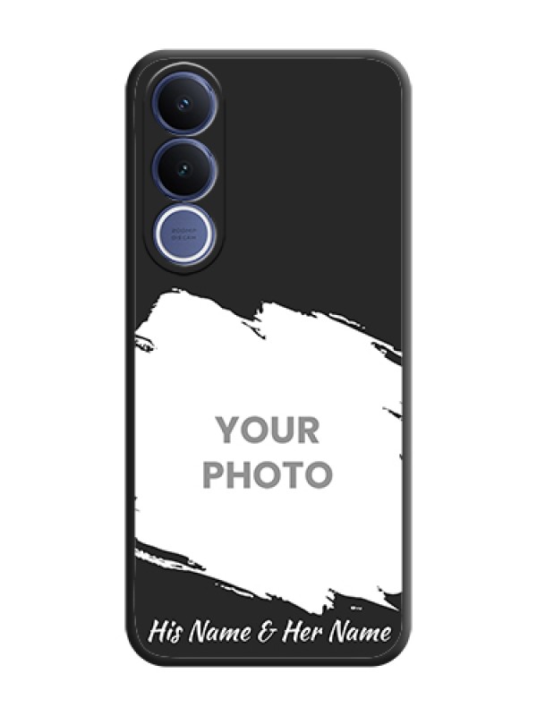 Custom Grunge Brush Strokes on Photo On Space Black Custom Soft Matte Mobile Back Cover - Vivo V70 Fe 5G - alternate view