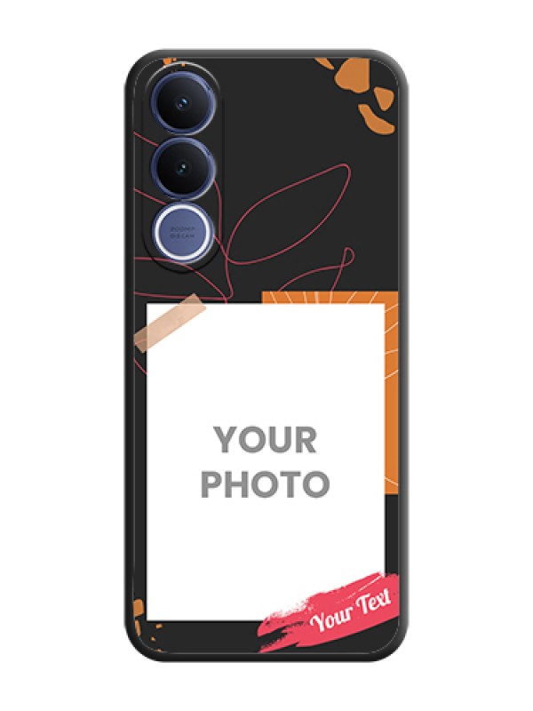Custom Orange Photo Frame On Space Black Custom Soft Matte Mobile Back Cover - Vivo V70 Fe 5G - alternate view