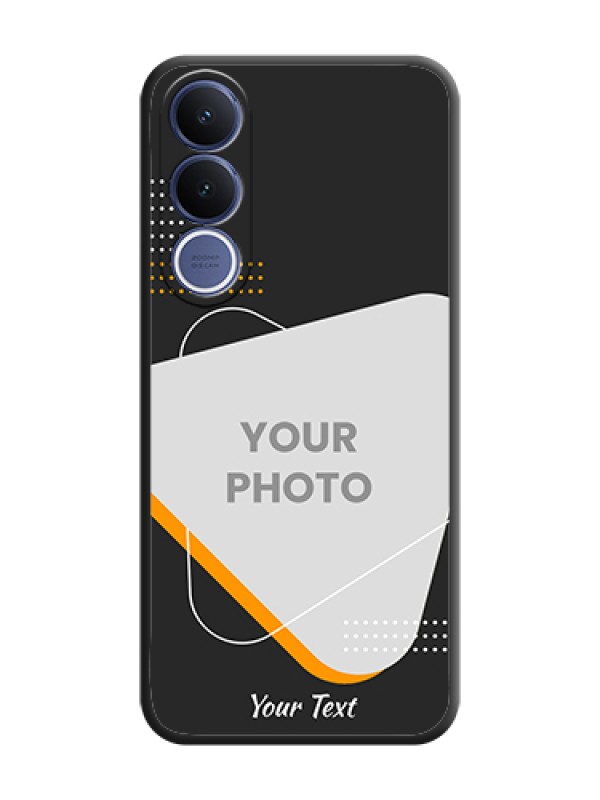 Custom Yellow Triangle on Photo On Space Black Custom Soft Matte Mobile Back Cover - Vivo V70 Fe 5G - alternate view