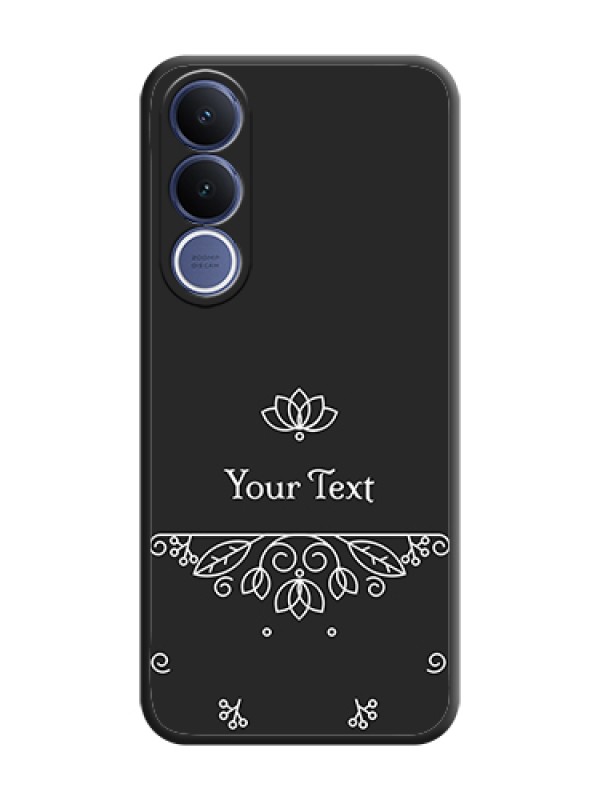 Custom Lotus Garden Custom Text On Space Black Custom Soft Matte Mobile Back Cover - Vivo V70 Fe 5G - alternate view
