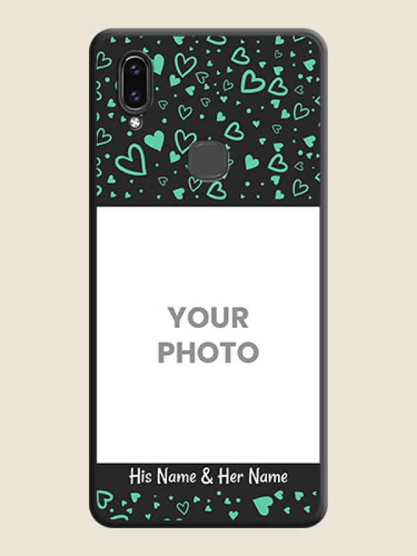 Custom Sea Green Indefinite Love Pattern on Photo on Space Black Soft Matte Mobile Cover - Vivo V9 Pro - alternate view
