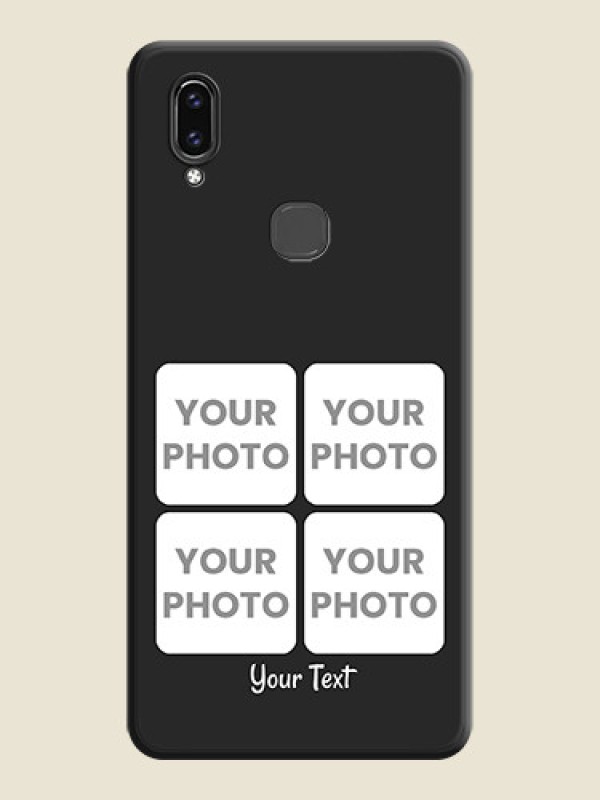 Custom Floral Art with 6 Image Holder on Photo on Space Black Soft Matte Mobile Case - Vivo V9 - alternate view