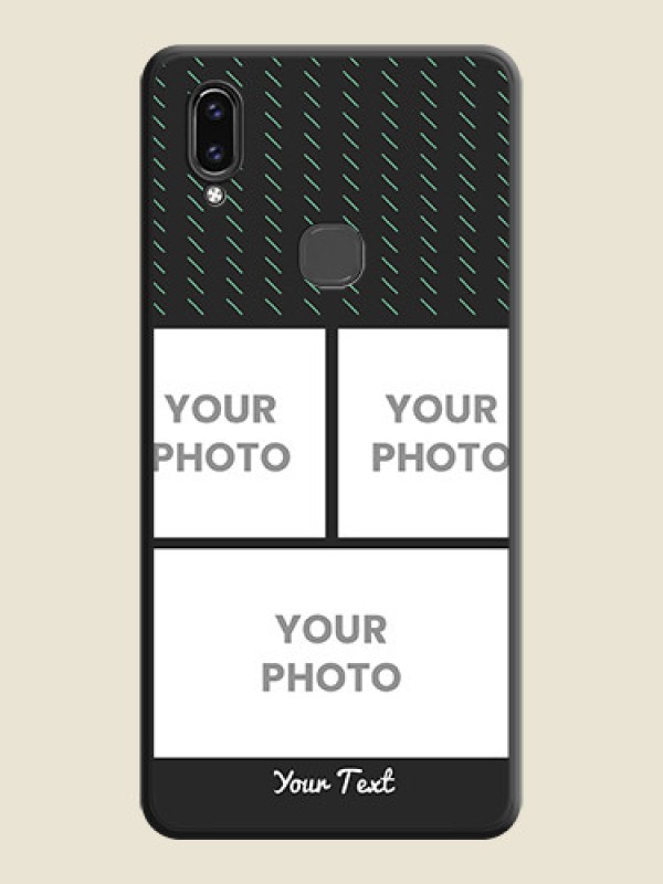 Custom Cross Dotted Pattern with 2 Image Holder  on Personalised Space Black Soft Matte Cases - Vivo V9 - alternate view