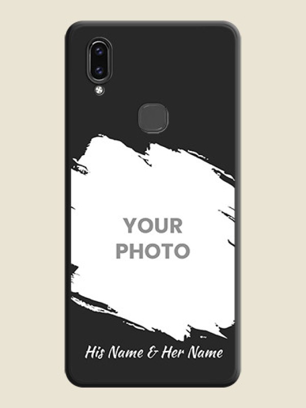 Custom Grunge Brush Strokes on Photo on Space Black Soft Matte Back Cover - Vivo V9 - alternate view