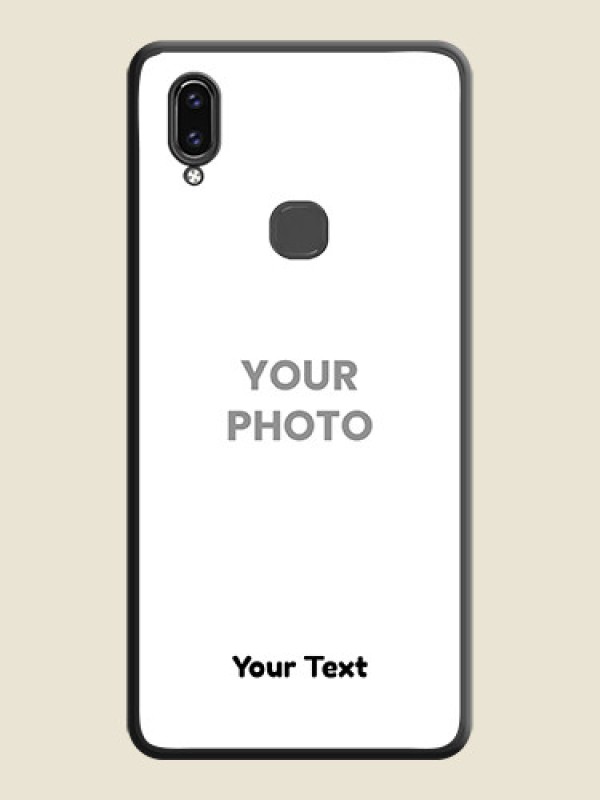 Custom Full Single Pic Upload With Text On Space Black Personalized Soft Matte Phone Covers -Vivo V9 - alternate view