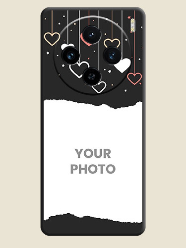 Custom Love Hangings with Splash Wave Picture on Space Black Custom Soft Matte Phone Back Cover - Vivo X100 5G - alternate view