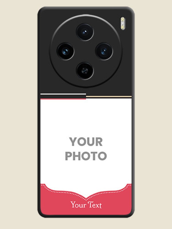 Custom Classic Plain Design with Name - Photo on Space Black Soft Matte Phone Cover - Vivo X100 5G - alternate view