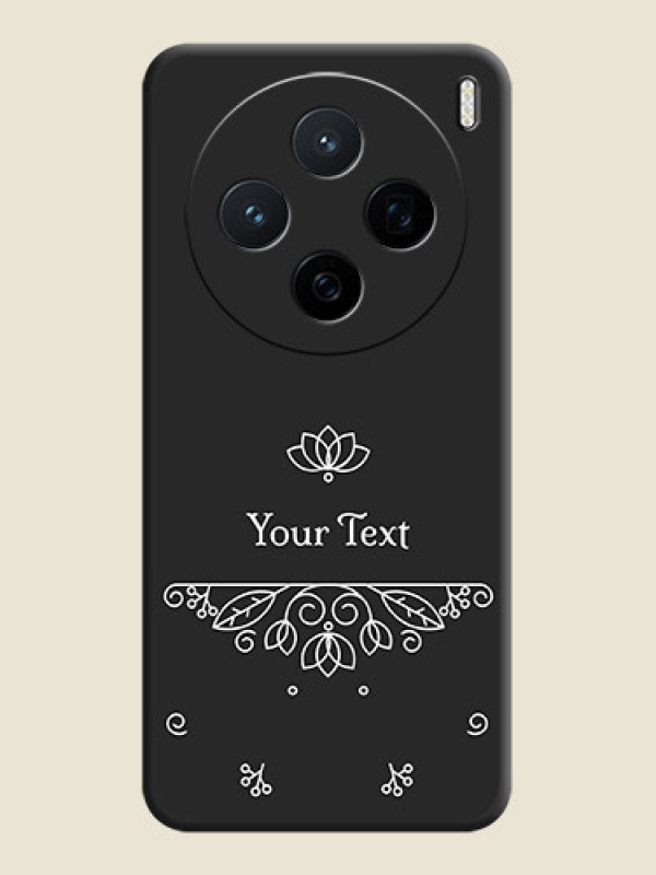Custom Lotus Garden Custom Text On Space Black Custom Soft Matte Mobile Back Cover - Vivo X200 5G - alternate view
