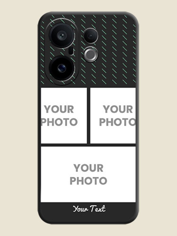 Custom Cross Dotted Pattern with 2 Image Holder On Space Black Custom Soft Matte Mobile Back Cover - Vivo X200 FE 5G - alternate view