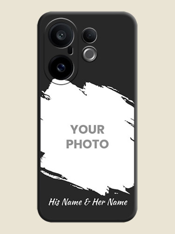 Custom Grunge Brush Strokes on Photo On Space Black Custom Soft Matte Mobile Back Cover - Vivo X200 FE 5G - alternate view