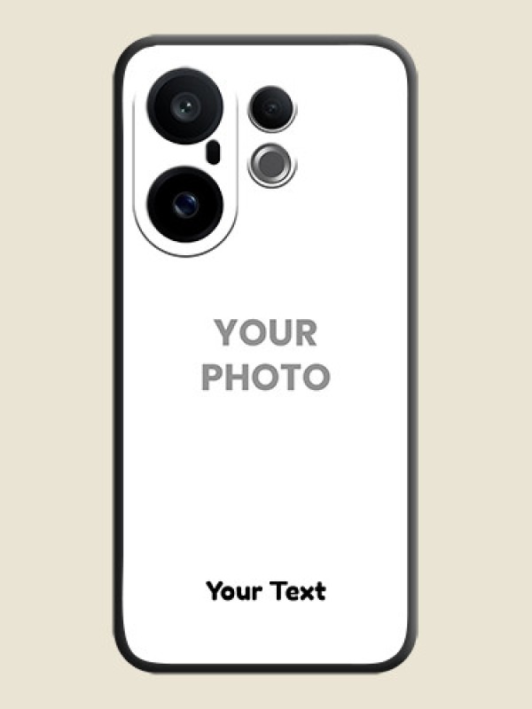 Custom Full Single Pic Upload With Text On Space Black Custom Soft Matte Mobile Back Cover - Vivo X200 FE 5G - alternate view