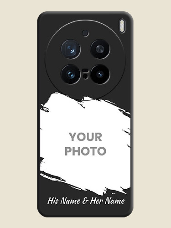 Custom Grunge Brush Strokes on Photo On Space Black Custom Soft Matte Mobile Back Cover - Vivo X200 Pro 5G - alternate view
