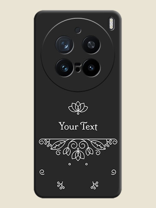Custom Lotus Garden Custom Text On Space Black Custom Soft Matte Mobile Back Cover - Vivo X200 Pro 5G - alternate view