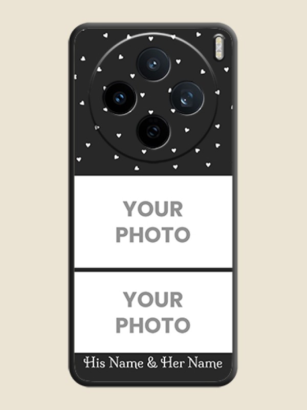 Custom Miniature Love Symbols with Name On Space Black Custom Soft Matte Mobile Back Cover - Vivo X200T 5G - alternate view