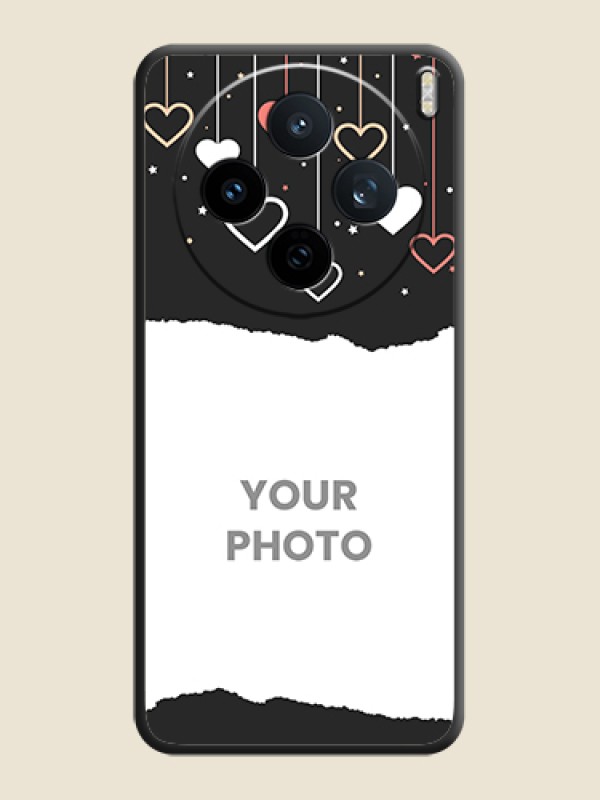 Custom Love Hangings with Splash Wave Picture On Space Black Custom Soft Matte Mobile Back Cover - Vivo X200T 5G - alternate view