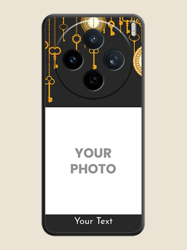 Custom Decorative Design with Text On Space Black Custom Soft Matte Mobile Back Cover - Vivo X200T 5G - alternate view